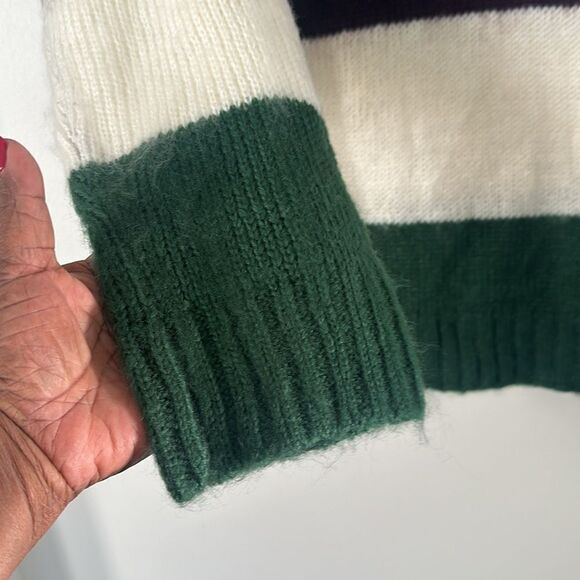 ADY P Striped Crewneck Relaxed Fit Sweater L - Picture 4 of 7